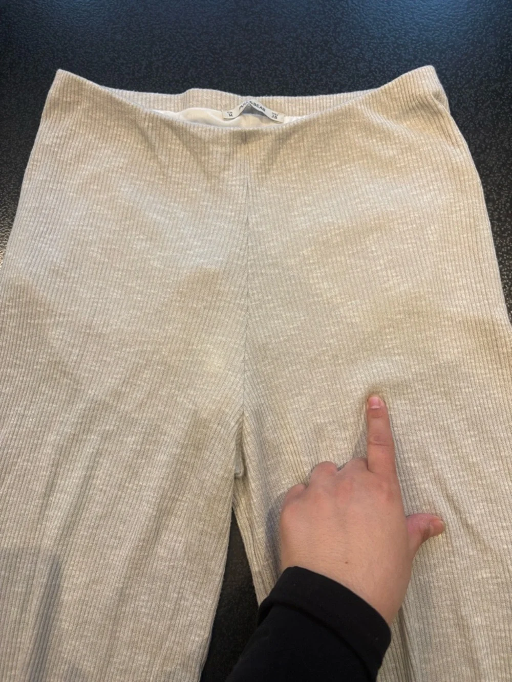 Pull&Bear Medium/Large Light Beige Ribbed Two-Piece Set - Picture 7 of 8
